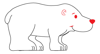 How to draw a Cartoon Polar Bear step 5